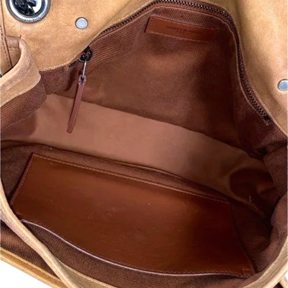 🏆💎💯 Yves Saint Laurent Niki Studded Flap Chain Leather Shoulder Bag Brown - Picture 7 of 11